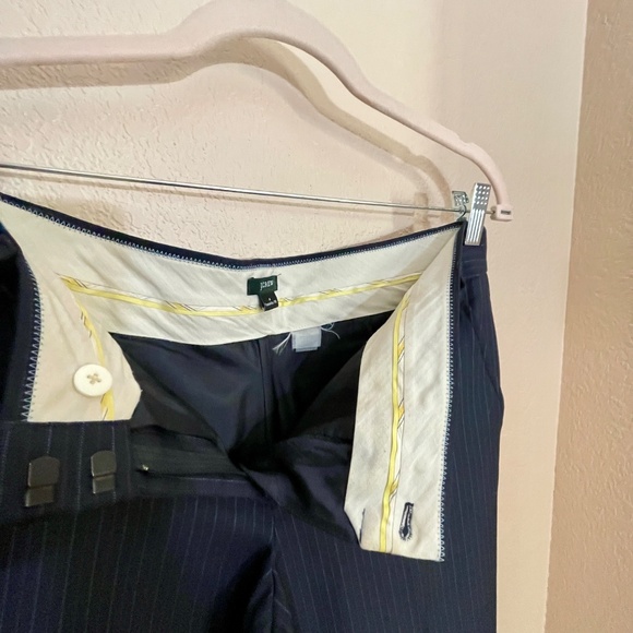 J. Crew Women's Size 4 Navy Pinstripe Favorite Fit Trousers Dress Pants - Picture 4 of 11